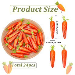 24Pcs LDPE Carrot Display Decorations&nbsp;DJEW-SP0001-62