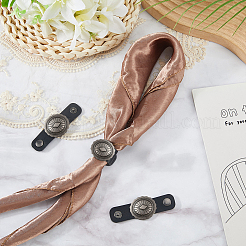 6Pcs Alloy with Imitation Leather Scarf Clips&nbsp;AJEW-CL0004-82A