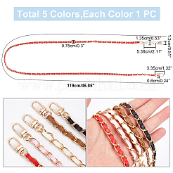 5Pcs 5 Colors PU Leather & Aluminum Chain Bag Straps&nbsp;FIND-WR0009-49