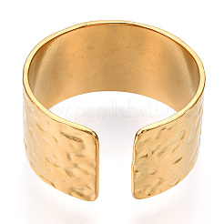 304 Stainless Steel Open Cuff Finger Ring Components&nbsp;STAS-WH0047-69G