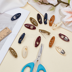 36Pcs Oval Plastic Cover Scarf Safety Pin&nbsp;JEWB-WH0001-44A