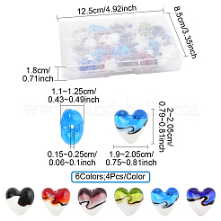 24Pcs 6 Colors Handmade Lampwork Beads&nbsp;LAMP-FS0001-35