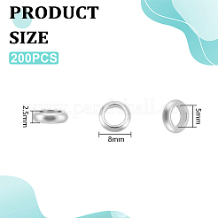 200Pcs Ring 304 Stainless Steel Spacer Beads&nbsp;STAS-UN0058-87D-P