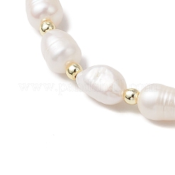Natural Cultured Freshwater Pearl Beads Stretch Bracelets for Women&nbsp;BJEW-JB11593