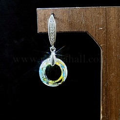 Brass Micro Pave Cubic Zirconia Stud Earrings&nbsp;WG9930B-01