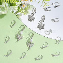 16Pcs Brass Cubic Zirconia Earring Hooks&nbsp;KK-BBC0027-64P