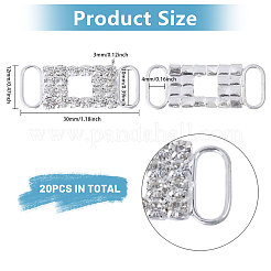 20Pcs Alloy Crystal Glass Rhinestone Connector Charms&nbsp;FIND-CA0009-23A