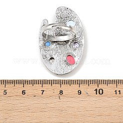 Adjustable Alloy with Resin Finger Rings&nbsp;RJEW-Z120-01AS