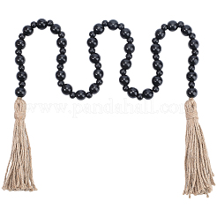 1Pc Round Natural Wood Beads Wall Hanging Decorations&nbsp;HJEW-CN0001-38A