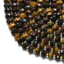 3-Color Dyed Natural Tiger Eye Beads Strands&nbsp;G-P573-A36-01
