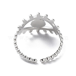 Non-Tarnish 304 Stainless Steel Open Cuff Ring Components&nbsp;X-STAS-F301-01P