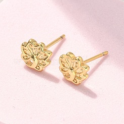 Peacock Brass Stud Earrings&nbsp;EJEW-S252-01G
