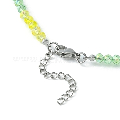 Glass Round Beaded Necklace&nbsp;NJEW-JN04318