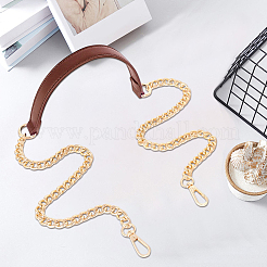 1Pc Imitation Leather with Alloy Curb Chain Purse Chains&nbsp;FIND-CL0002-07