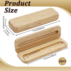 Rectangle Bamboo Pen Storage Case&nbsp;AJEW-WH0709-312B
