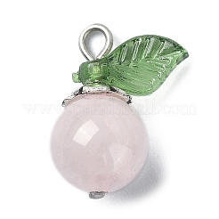 4Pcs 4 Styles Natural Mixed Gemstone Fruit Pendants&nbsp;PALLOY-TA00077