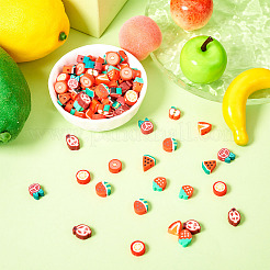 100Pcs 10 Styles Handmade Polymer Clay Beads&nbsp;CLAY-TA0001-65