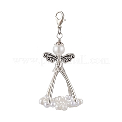 5Pcs ABS Plastic Imitation Pearl Pendant Decorations&nbsp;HJEW-JM03629