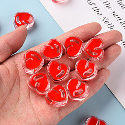 Transparent Enamel Acrylic Beads&nbsp;TACR-S155-004F