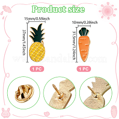 2Pcs 2 Styles Enamel Pins&nbsp;JEWB-LP0004-24