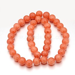 Natural Yellow Jade Beads Strands&nbsp;JBR8mm-34