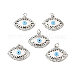 Brass Micro Pave Cubic Zirconia Pendants&nbsp;KK-E068-VB080-1
