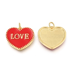 Brass Enamel Pendants&nbsp;KK-B027-03G-B