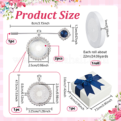 Zinc Alloy Rhinestone Lapel Pin Backs Making Kits&nbsp;JEWB-NB0001-31A