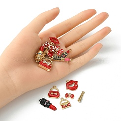 16Pcs 16 Style Alloy Enamel Pendants&nbsp;ENAM-YW0003-26