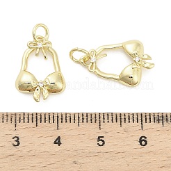Brass Micro Pave Cubic Zirconia Pendants&nbsp;KK-H527-06B-G