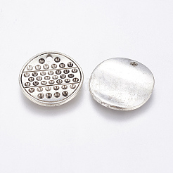 Flat Round Alloy Pendant Rhinestone Settings&nbsp;LS-EBB056Y