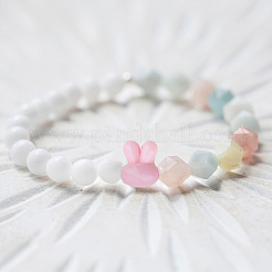 150Pcs Opaque Solid Color Bunny Acrylic Beads&nbsp;MACR-DC0001-06