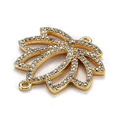 Brass Micro Pave Clear Cubic Zirconia Link Connector&nbsp;ZIRC-L100-030G