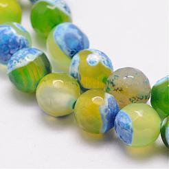 Natural Fire Crackle Agate Bead Strands&nbsp;G-K166-06F-8mm-09