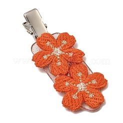 Polyester Embroidery Flower Alligator Hair Clips&nbsp;PHAR-JH00094