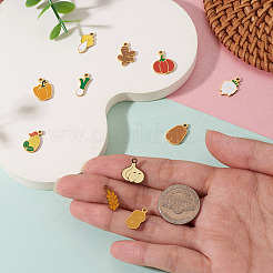 11Pcs 11 Styles Vegetables 304 Stainless Steel Enamel Charms&nbsp;STAS-TA0005-46