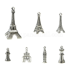 60Pcs 7 Styles Tibetan Style Alloy Pendant&nbsp;TIBE-FS0003-19