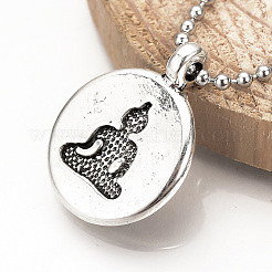 Tibetan Style Alloy Pendants&nbsp;TIBEP-Q078-28AS-NR