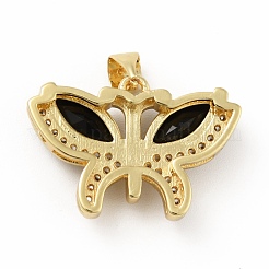 Brass Micro Pave Cubic Zirconia Pendants&nbsp;KK-B059-34G