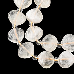 Natural Lemon Quartz(Heated) Carved Beads Strands&nbsp;G-H339-A06-01