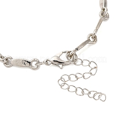 Alloy Pave Cubic Zirconia Moon Link Bracelets&nbsp;WG9EBEA-06