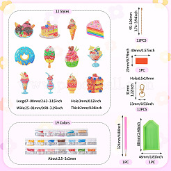 Ice Cream Cake Dessert DIY Diamond Painting Pendant Decoration Kits&nbsp;DIY-TA0010-76