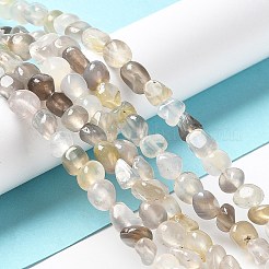 Natural Grey Agate Beads Strands&nbsp;G-F465-29-01