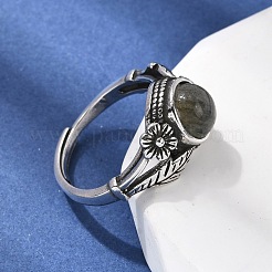 Natural Gemstone Finger Rings&nbsp;RJEW-A084-05AS