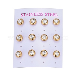 Ion Plating(IP) 304 Stainless Steel Stud Earrings&nbsp;X-EJEW-L251-A01-G