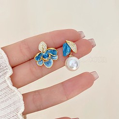 Alloy & Rhinestone & Plastic Pearl Stud Earrings&nbsp;WG6922F-01