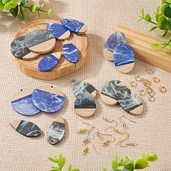 DIY Geometry Dangle Earring Making Kit&nbsp;DIY-TA0004-37