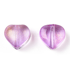 Transparent Spray Painted Glass Beads&nbsp;GLAA-R211-02-B06