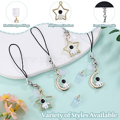 6Pcs Alloy Enamel Mobile Straps&nbsp;HJEW-SW00132-11