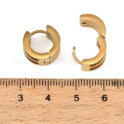 304 Stainless Steel Cubic Zirconia Hoop Earrings for Women&nbsp;SA-CBAF36C-02A-G